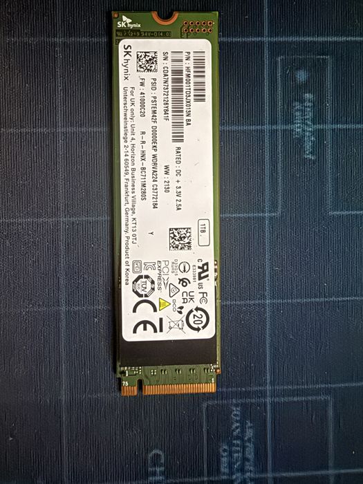 SSD SK Hynix 1TB NVMe M.2 в гарному стані 1 ТБ