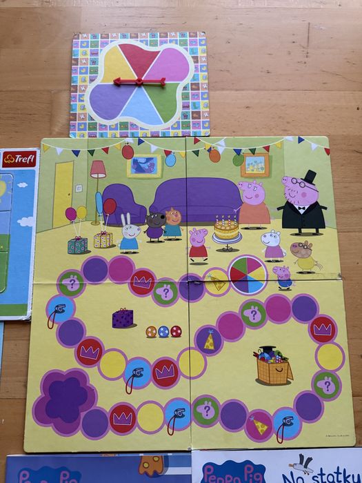 Świnka Peppa książka książeczka puzzle gra planszowa