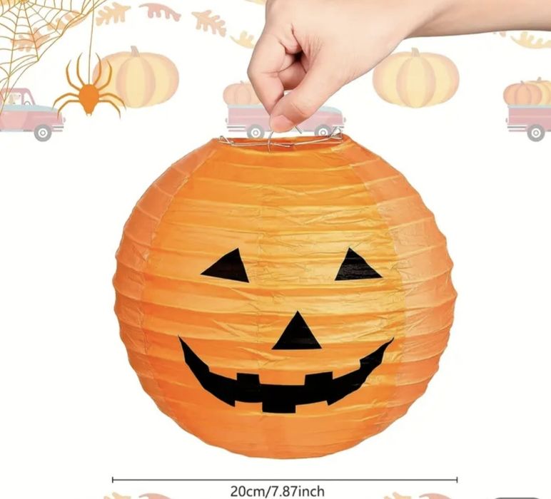 Papierowe lampiony w kształcie dyni Halloween