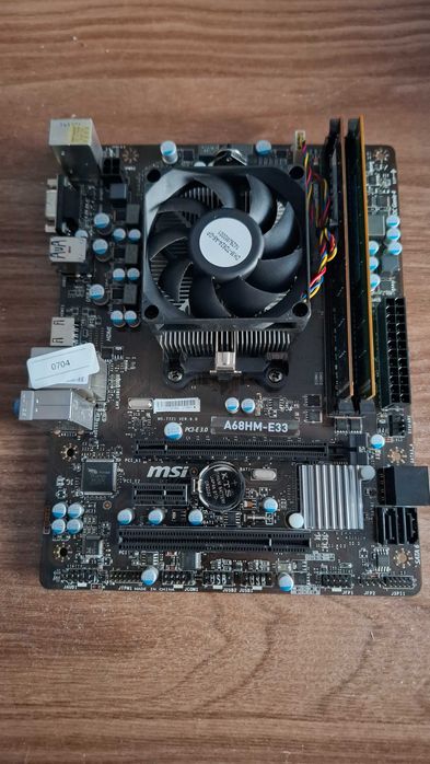 Płyta główna MSI A68HM-E33 + AMD A4-4020 + 6GB DDR3 + I/O Shield nr 0704