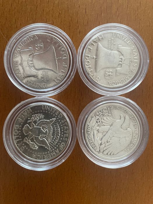 Half dollar USA srebro .900 x4