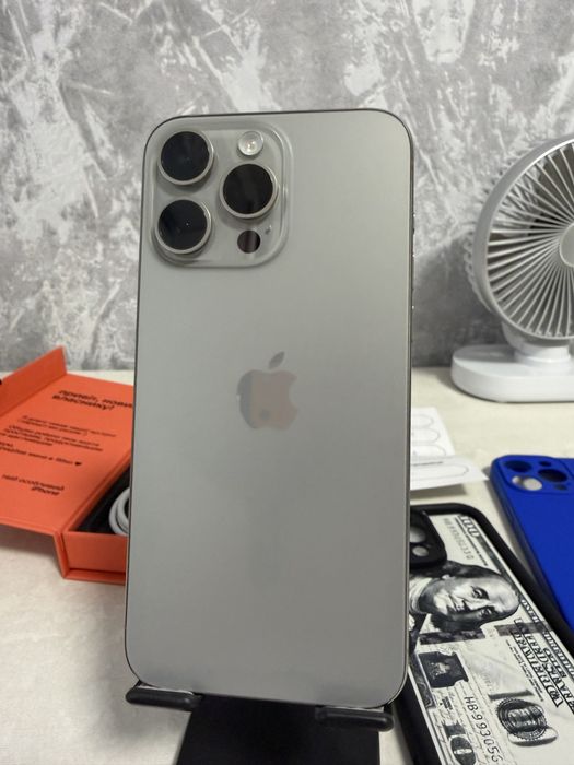 iPhone 15 Pro Max 256GB. Neverlok.Natural Titanium — 100% АКБ + чохли.