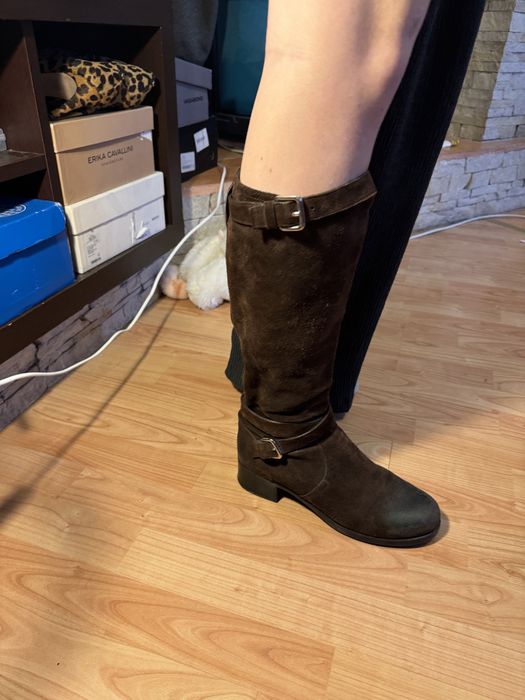 Prada сапоги замша та натуральна шкіра