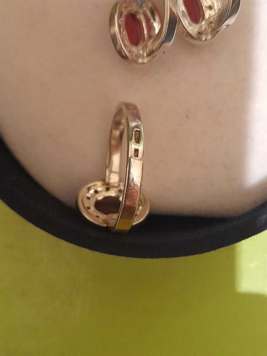 Набор Кольцо+серьги , серебро 925 проба