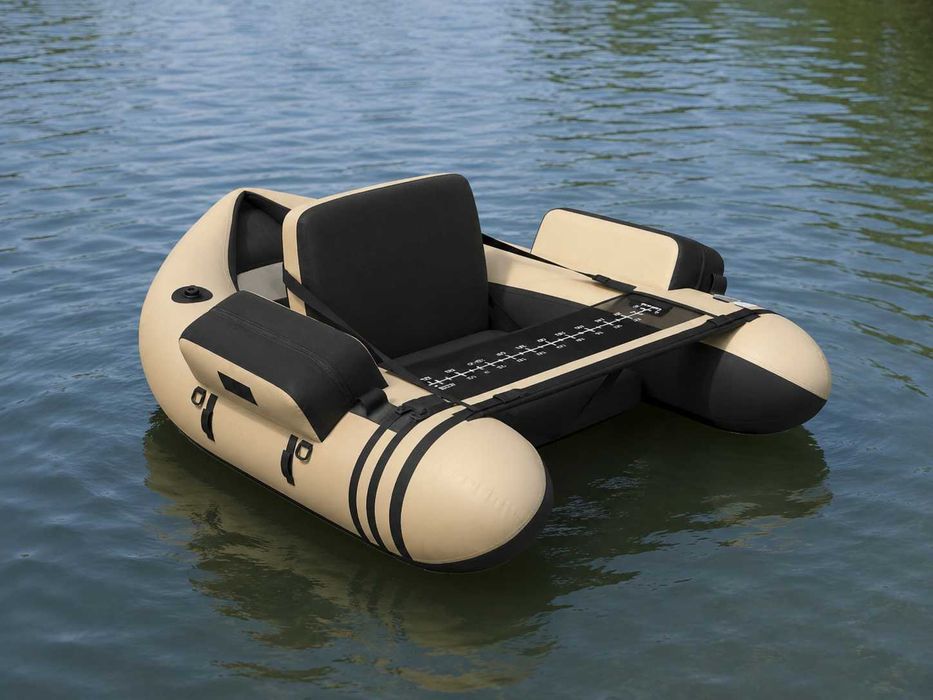 Belly boat ponton wędkarski pływadełko wędkarskie Z MIARKĄ+ AKCESORIA ! wiosła płetwy pompka