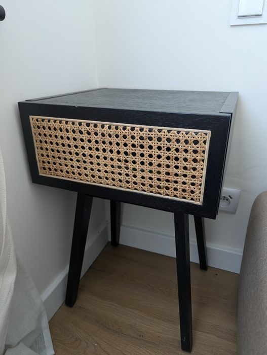 2x Stolik nocny rattanowy boho h&m home komplet