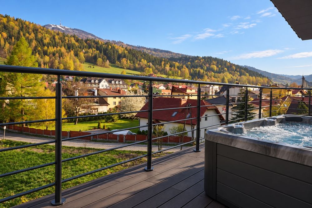 Apartament z jacuzzi na tarasie i widokiem na góry – Szczyrk
