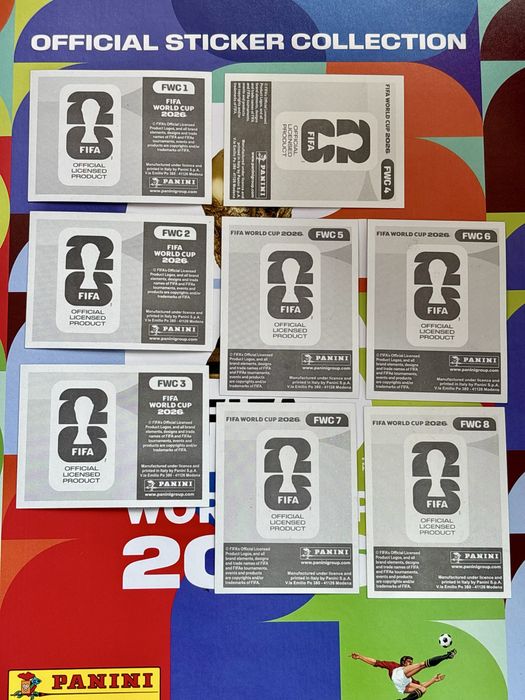 Cromos PANINI FIFA World Cup 2026 – FWC 1 a FWC 8