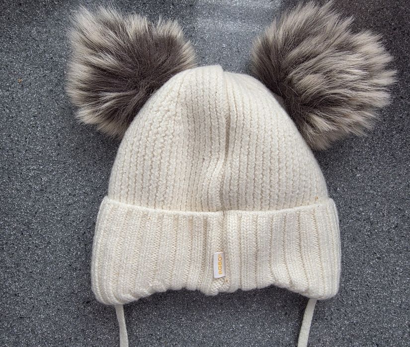 Czapka z wełny Merino 48-50cm 2-3lata