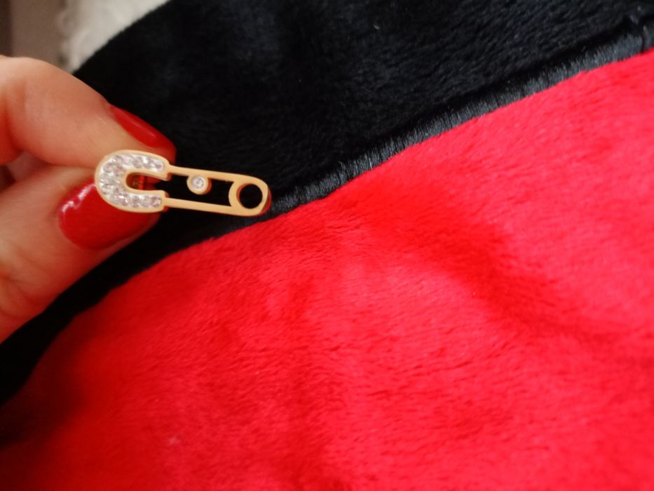 Kolczyki Agrafki z cyrkonią NOWE Stal chirurgiczna