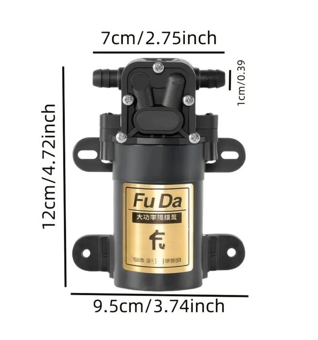 Помпа, діафрагмовий насос, насос для води  12В