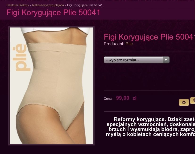 NOWE Figi wyszczuplające Plie rozmiar S 34-36