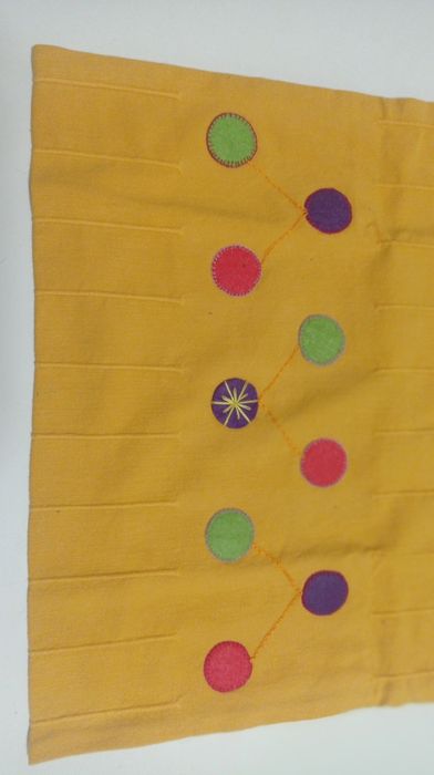 Totebag - saco em tecido amarelo - artesanato