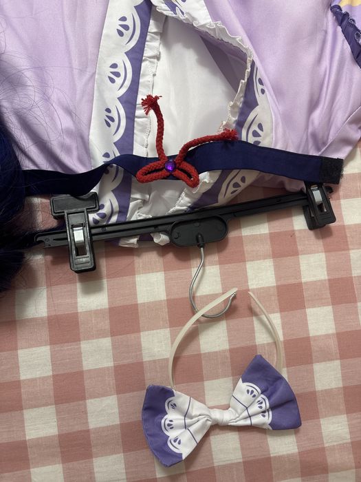 Cosplay Doki Doki Raiden Shogun maid outfit
