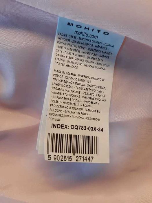Rozkloszowana sukienka. Mohito linia celebration. Rozmiar 34 XS