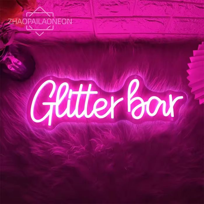 Glitter Bar Neon Led Sign Night Club Bar Party Room Decorazione