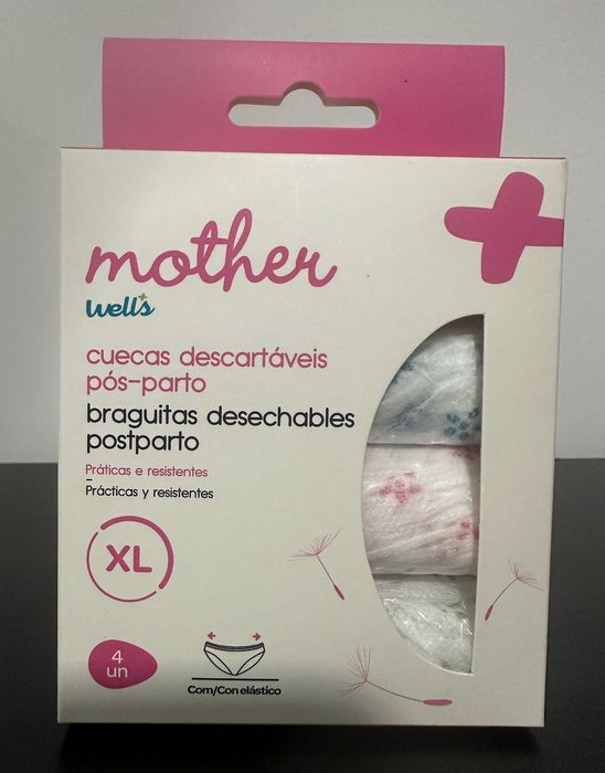 4 Cuecas Descartáveis Pós-Parto XL
