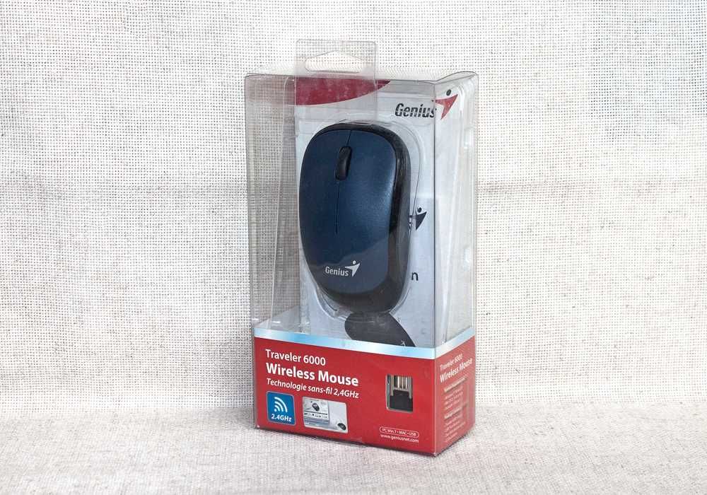 Мышь Genius Traveler 6000 беспроводная компактная (от 1 батарейки ААА) - НОВАЯ!