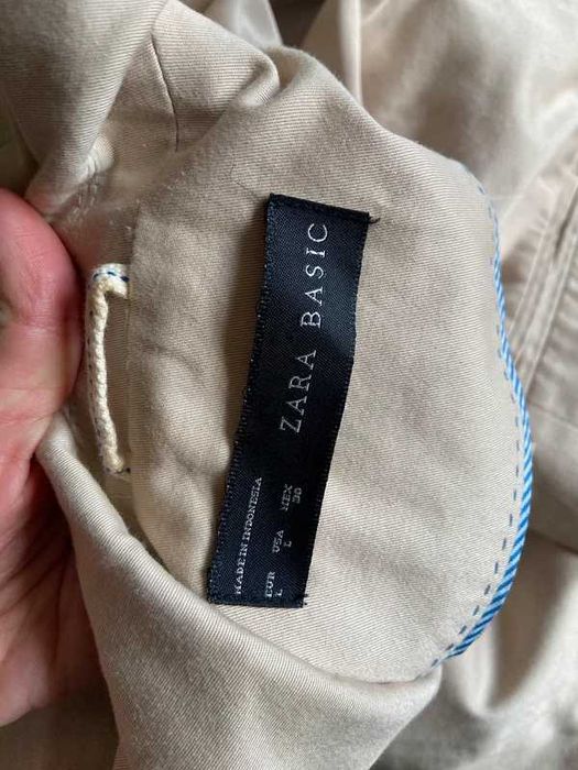 Zara zakiet marynarka krem m l 38 40 basic bez pastele