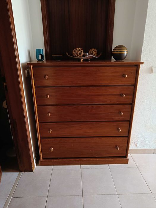 Mobília de quarto pinho mel