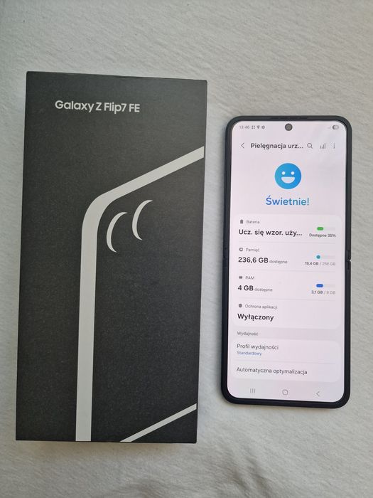 Samsung Galaxy Z Flip 7 FE 256gb czarny idealny