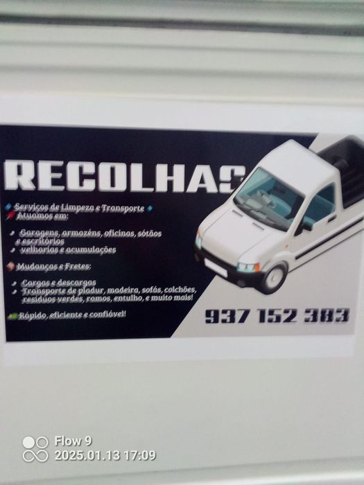 Mudança limpeza de garagem armazém oficina sótão arrecadação etc