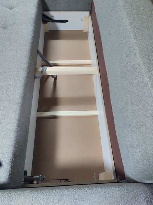 Диван євро книжка на  пружинному блоці і ламелях Розкриття на механізм