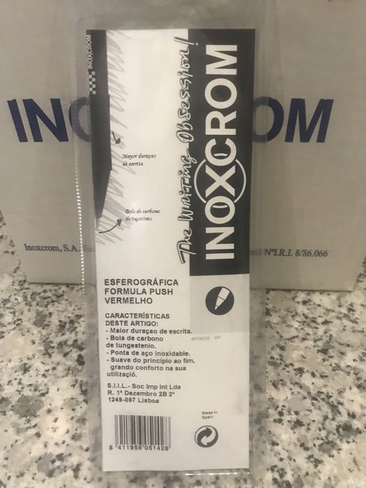 Esferográfica Inoxcrom Vermelha 100 Unidades
