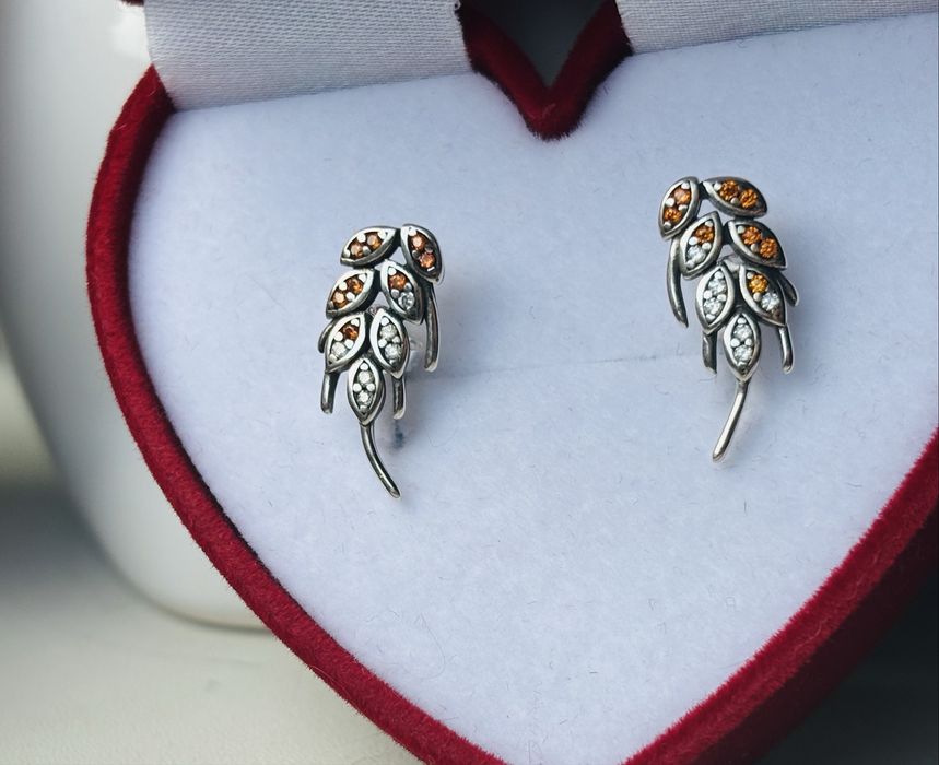 Kłos słosik zboze kolczyki nowe srebro 925 eleganckie prezent premium