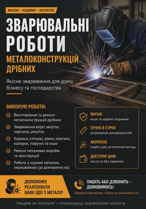 Зварювальні роботи на виїзд