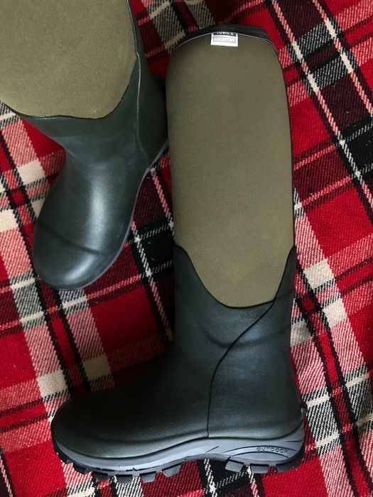 Сапоги резиновые, для рыбалки, Town & Country Neoprene Wellington Boot Green Unisex, унисекс