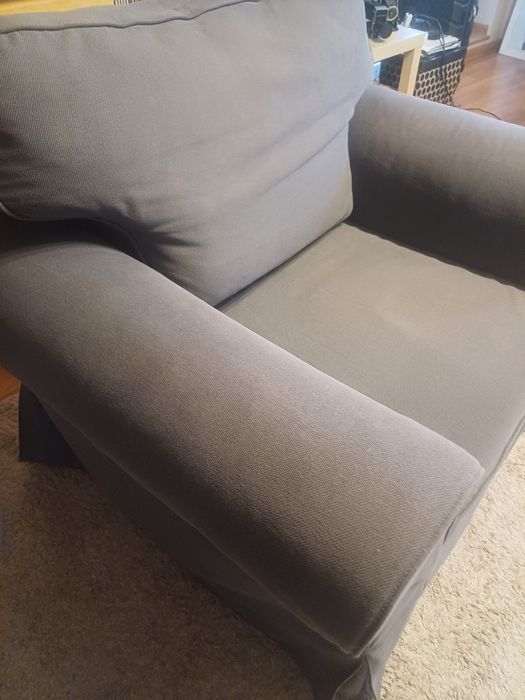 IKEA EKTORP Fotel Hakebo ciemnoszary