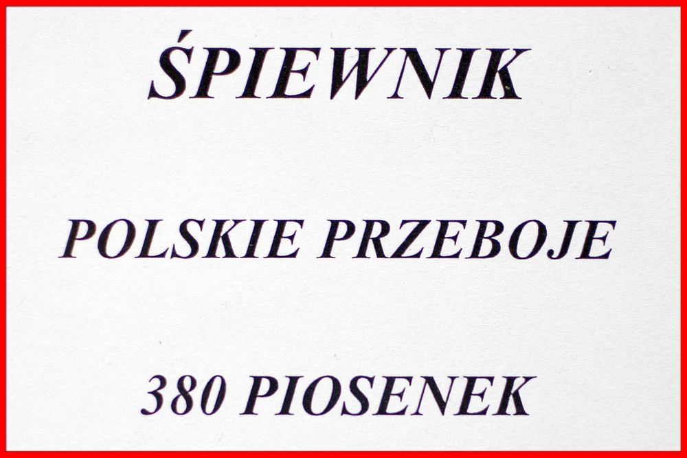 380 piosenek, śpiewnik polski, akordy, A4