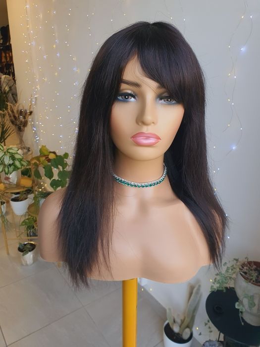 Peruka z włosów naturalnych w 100% z grzywką Viki 20