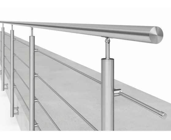 Balustrada nierdzewna 3m do samodzielnego montażu - mocowanie boczne