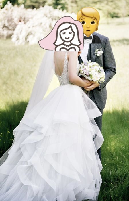 Пышное свадебное платье Blunny Bella (Италия) юбка воланами