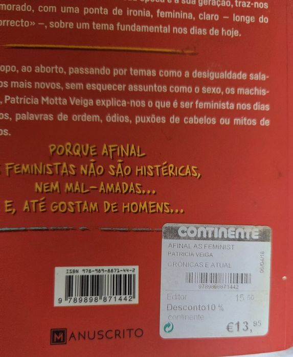Livro Afinal as Mulheres Feministas até gostam de Homens