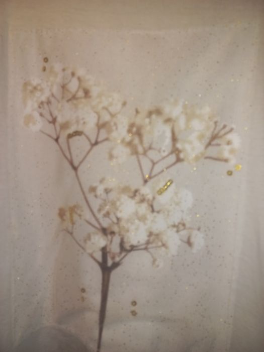 Bluzeczka biała ze złotymi brokatem