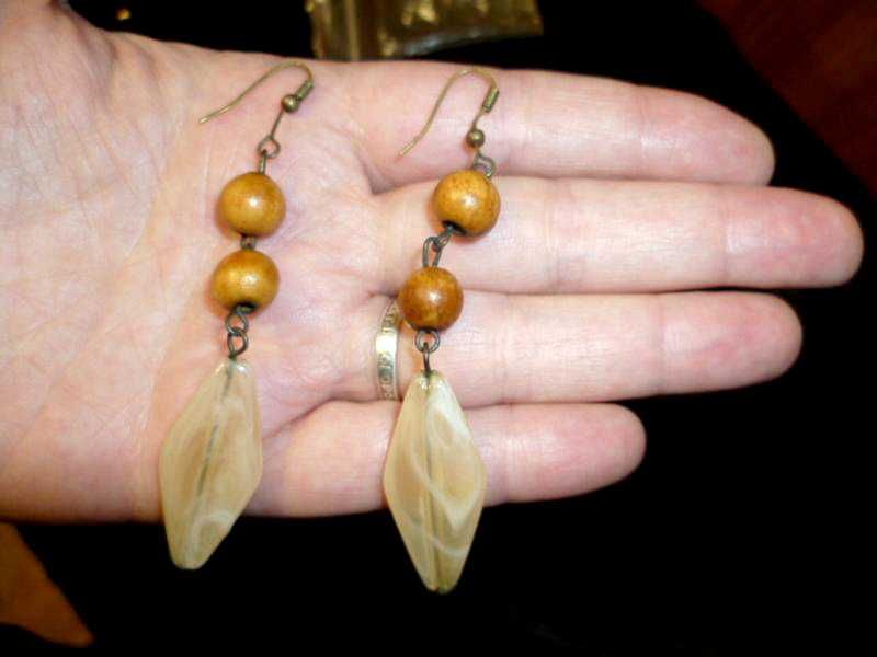 Длинные серьги в стиле этно бохо, дерево, Орифлейм