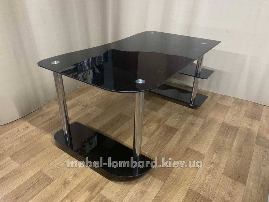 Стеклянный компьютерный стол "С-1", бу