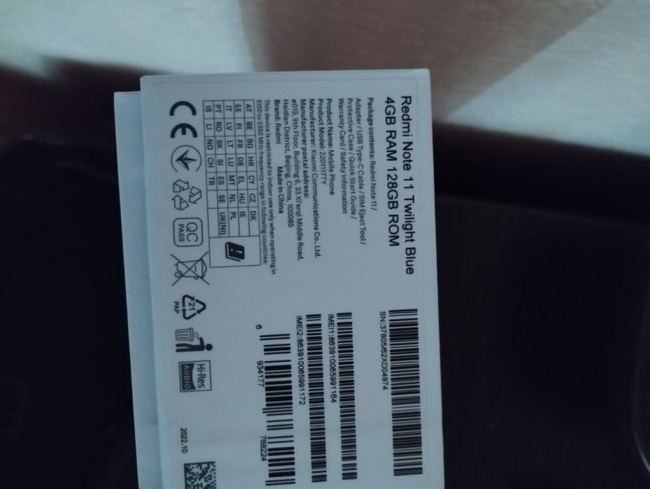 Продам Redmi Note 11 Twilight Blue 4 GB RAM 128 GB ROM