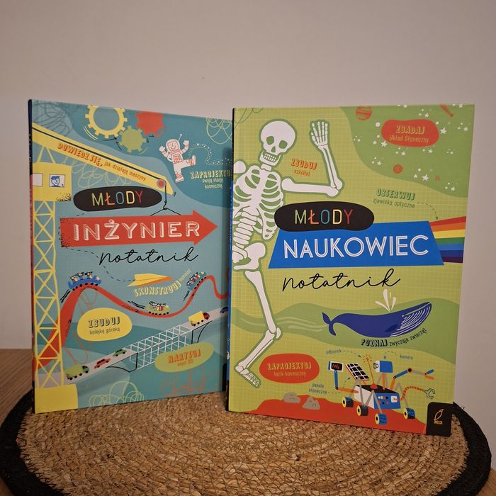 Notatnik inżyniera Notatnik naukowca zestaw książki  dla dzieci