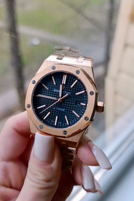 Часы Audemars piguet rose gold black