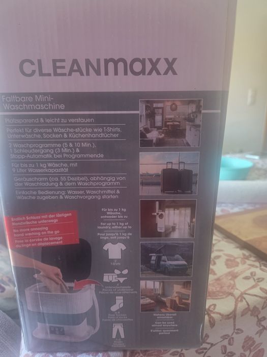 Mini máquina de lavar roupa Cleanmaxx