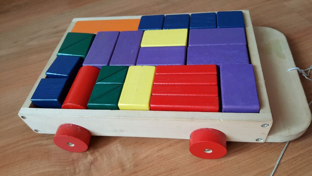 Klocki drewniane wózek Ikea