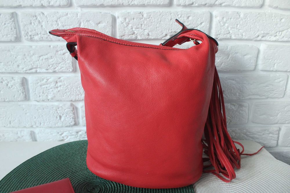 Набір сумка Next і гаманець Yoshi. Обоє з натуральної шкіри.