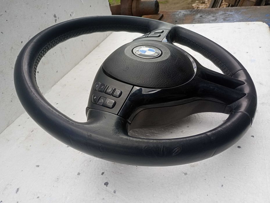 Kierownica trójramienna multifunkcja M Pakiet M3 M5 BMW E38 E39 E46 Z3 X3 X5 ORI SKÓRA
