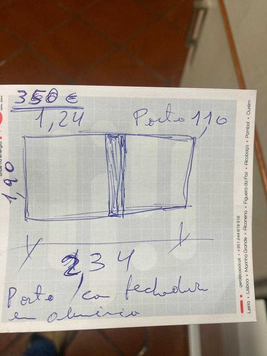 Portão em alumínio com fixo