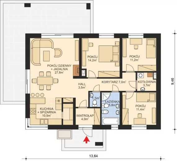 Nowoczesny dom 98m²  Turowola - Kolonia