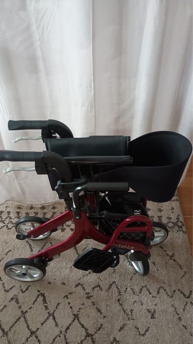 Lekki wozek inwalidzki balkonik 2w1